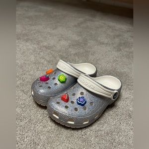 Glitter Crocs with charms